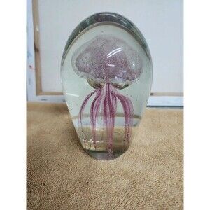 Murano  pink and white  jellyfish